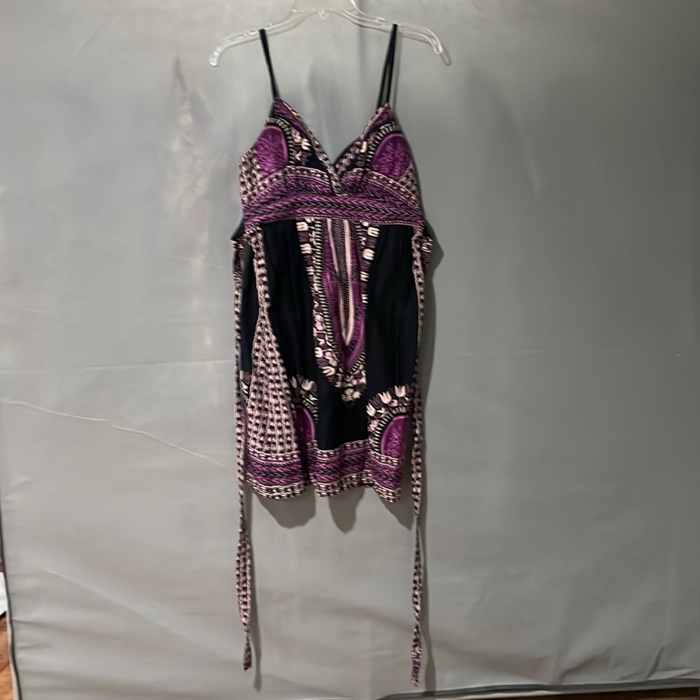 Purple and Black Summer Dress